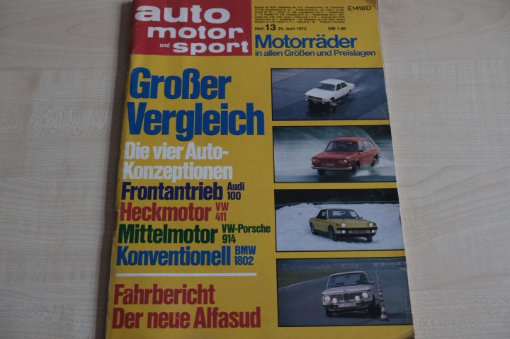 Deckblatt Auto Motor und Sport (13/1972)